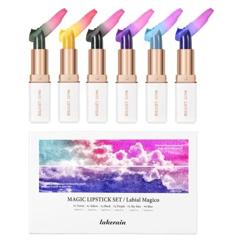 6-farbiges magisches Lippenstift-Set Feuchtigkeitsspendender Lippenstift Farbwechsel-Lippenstift Sexy Mattschimmer-Lippenbalsam Wasserdichter Cover