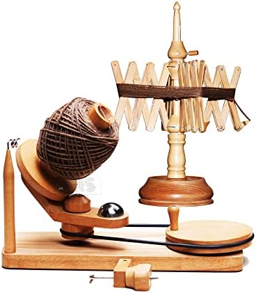 Combo - Wooden Yarn Winder & Table Top, Hand Operated Large Heavy Duty