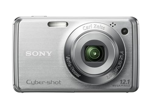 Sony Cybershot DSC-W210 Camera - Silver (12.1MP, 4x optical zoom) 2.7 inch LCD (Renewed)
