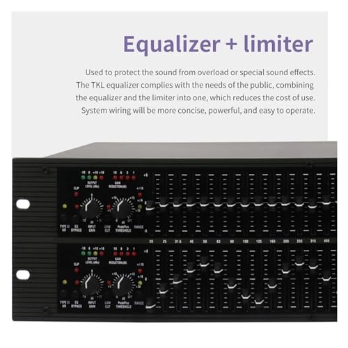 Ecualizador gráfico: sistema de sonido DJ de doble canal de 31 bandas para un control de audio mejorado