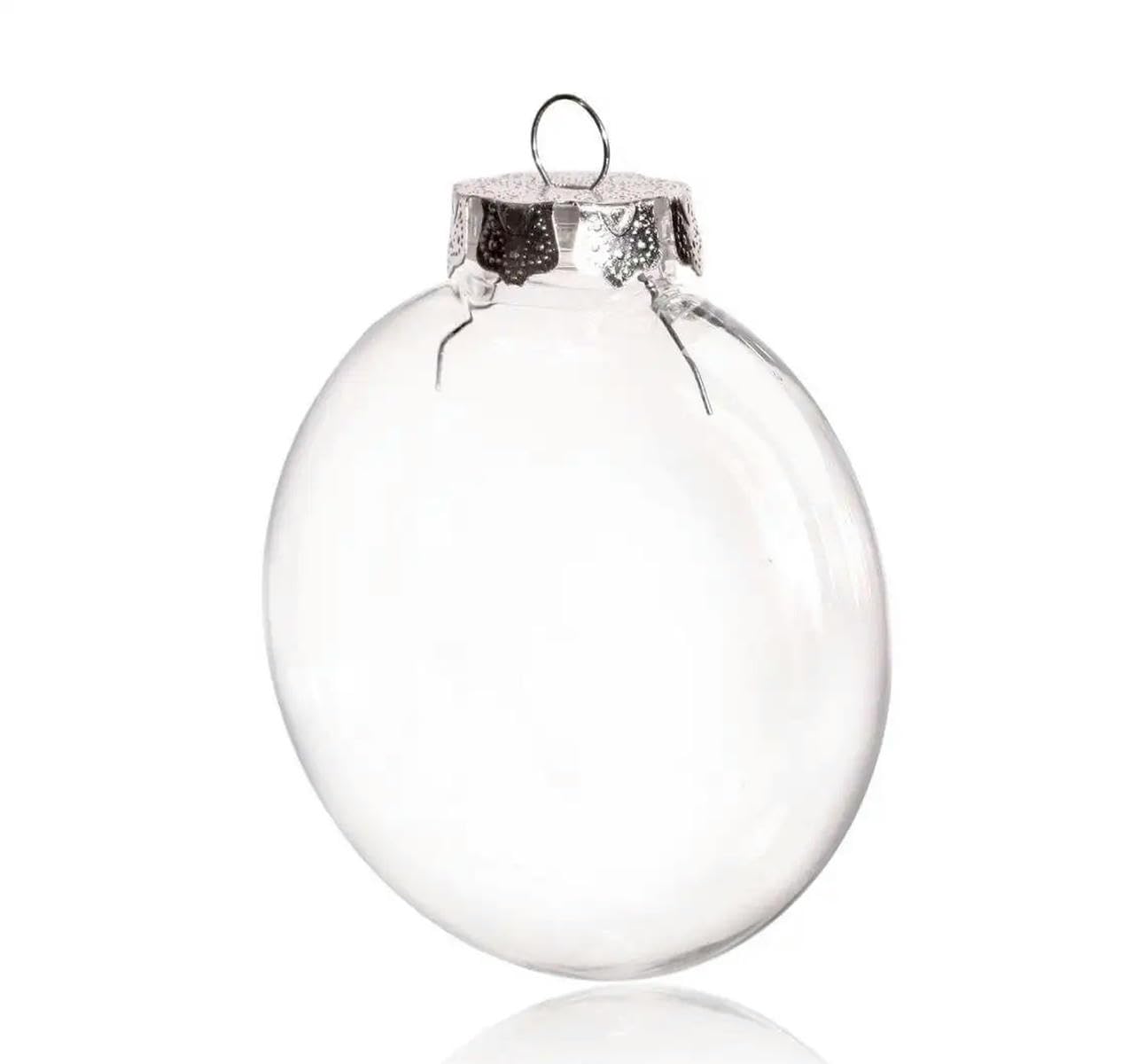 20 pezzi x fai da te verniciabile/infrangibile decorazione di palline di Natale/palla da 80 mm ornamento a disco - come da immagine_(