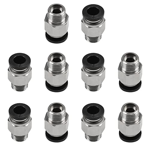 Othmro 10 raccordi pneumatici dritti a spinta per