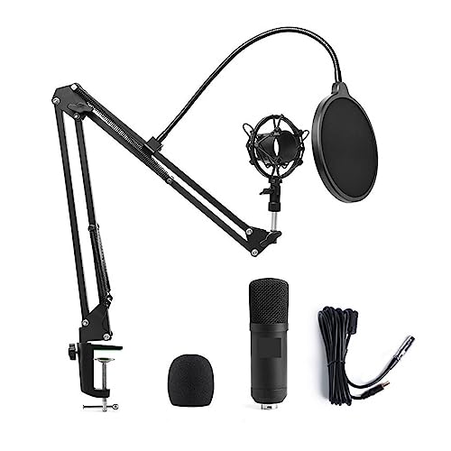 Kit de tarjeta de sonido, Interfaz de estudio de grabación profesional de condensador de micrófono, micrófono de Podcasting de tarjeta de sonido(A03 Microphone)