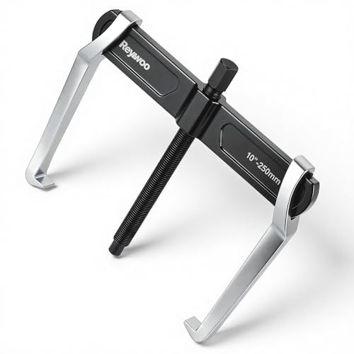 Reywoo 10" 2-Jaw Gear Puller for External (8.2" Max) & Internal (10.5" Max) Pulling, Heavy-Duty Bearing, Flywheel, Pulley and Gear Remover Tool, Adjustable CR-V Steel