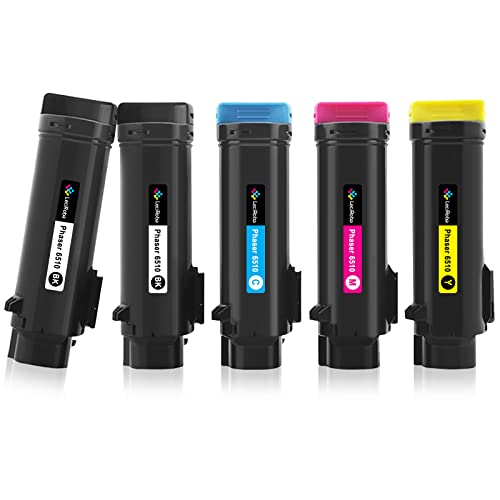 LeciRoba 6510 6515 Toner pour Xerox Phaser 6510 WorkCentre 6515 Toner Cartridges 106R03480 106R03690 106R03691 106R03692 106R03477 106R03478 106R03479 106R03476 (BK:5500 Pages C:4300 Pages,5 Pack) Cover