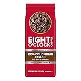 Eight O'Clock Coffee 100% Colombian Peaks Whole Bean Coffee, Medium Roast, 38 Ounce (Pack of 1) - Rich, Winey & Full Bodied
