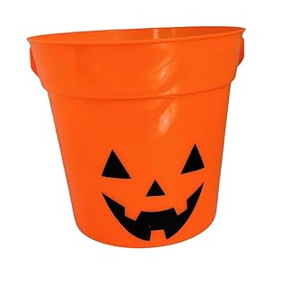 Jagmag 1 PCS Halloween Pumpkin Bucket Pumpkin Candy Holder Party Supplies for Decor Halloween Supplies Goody Candy Basket Halloween Candy for Kids Trick or Treat Candy Bucket with Handle