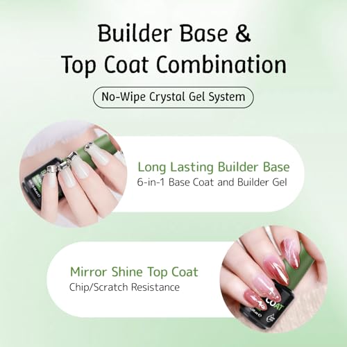 Set Builder Base y Top Coat para uñas 6 en 1 miniatura 2