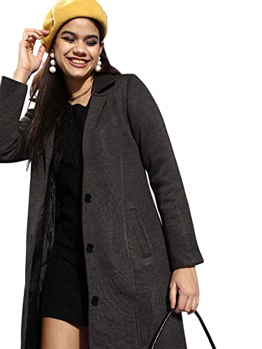 Image of Style Quotient Women Green Solid Trench Coat