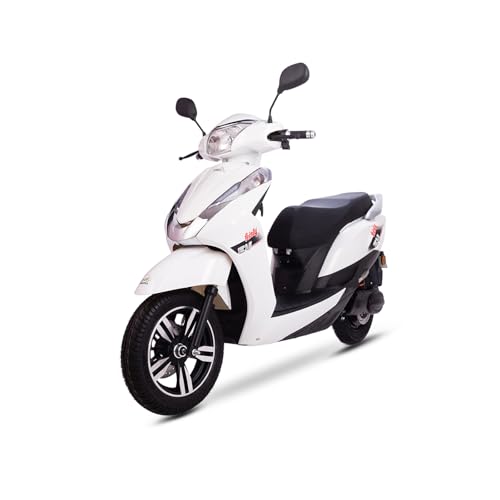 Image of Feisty Li-ion by AMO Electric Low Speed Electric Scooter Range 70-80 Kms with Charger Ex-Showroom White