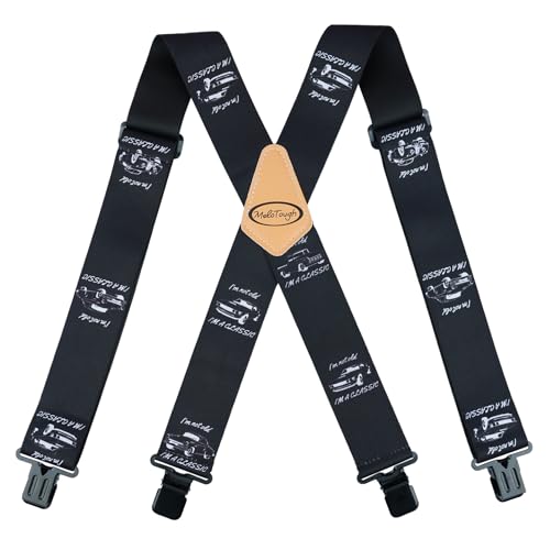 Image of MELOTOUGH Men's Suspenders w /Clip Heavy Duty suspenders for men Big and Tall Work suspenders for Jeans