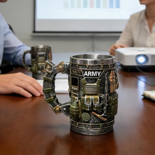 Vaisselle de boisson esthétique militaire et tasses à café originales haute capacité - 4