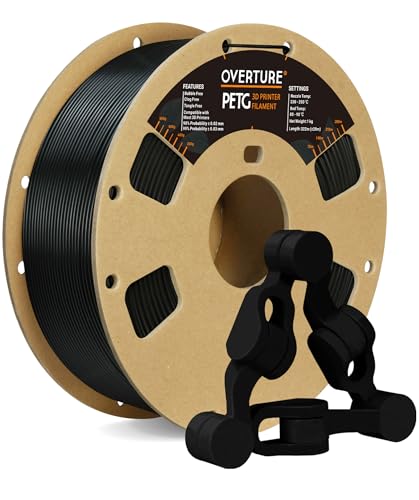 OVERTURE PETG Filament 1.75mm, 3D Printer Filament, 1kg Filament (2.2lbs),...