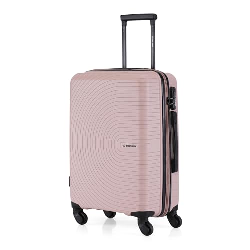 Image of Stony Brook Nasher Miles Crescent 55 Cm 20 Inch Polypropylene Hard-Sided 4 Wheels Spinner Cabin Luggage Trolley Bag (Champagne)