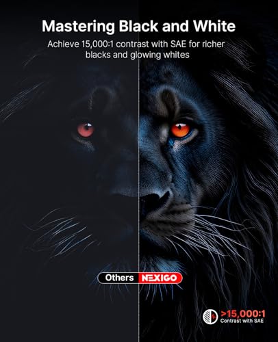 NexiGo Nova Mini, tragbarer Laserprojektor, Google TV mit Netflix, 1080p FHD, 1200 Lumen, 15000:1 Kontrast mit SAE, 3D, Auto-Setup, 1500-Zoll-Display, 8 W Dolby Audio, tragbar für Zuhause und draußen