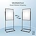 Econoco Industrial Metal Sign Holder, 22x28 Poster Frame, Floor Standing Retail Sign Display, Matte Black, Heavy Duty Base, 56in Height