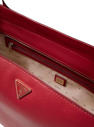 Sac à épaule Guess Devon Dark Cherry avec triple compartiment de rangement