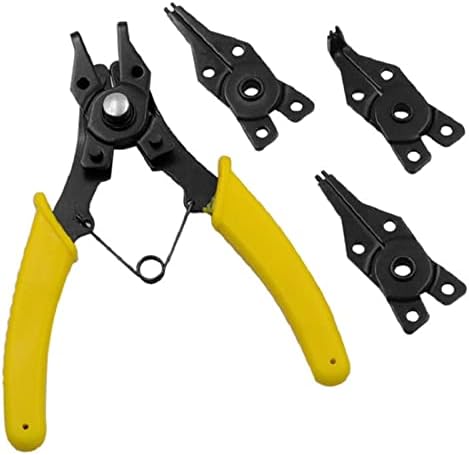 GESMOS Pliers，Crimping Pliers Wire and Cable Cutters 4 in 1 Multifunctional Snap Ring Pliers Multi Tools Multi Crimp Tool Internal External Ring Remover Retaining Circlip