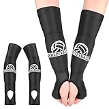 JIEYAO 1 Paar Volleyball Armschoner für Erwachsener, Unterarmschoner mit Anti-Rutsch Schutzpolster und Daumenloch Elastische Volleyball Armmanschetten Unterarmschutz Arm Sleeves Zubehör