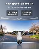 Reolink Kamera bezpieczeństwa 4K Wi-Fi 6 z 5x zoomem optycznym, 360° pan i 90° tilt, automatycznym śledzeniem, kolorowym noktowizorem, dwukierunkowym dźwiękiem, inteligentnym detekcją, RLC-823S1W