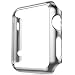 Apple Watch Case, TitanFan [Ultra-Thin] Apple Watch PC Plated Cover Case Slim Premium Super / Exact Fit / Plastic Cover Snap On Hard Protective Case for Apple Watch 42mm All Models (Silver - 42mm)