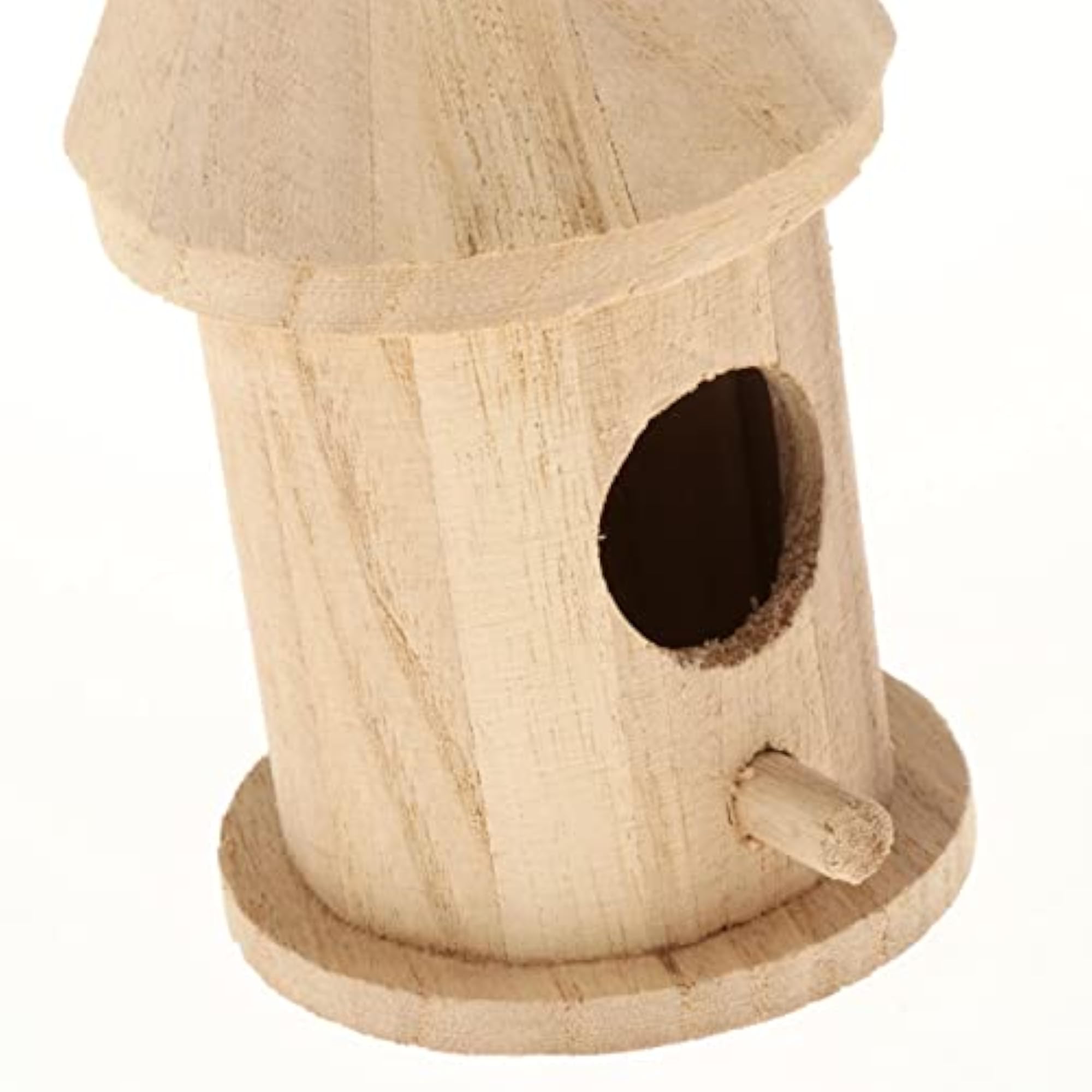 Wooden Bird House Nesting Box, Unfinished Style