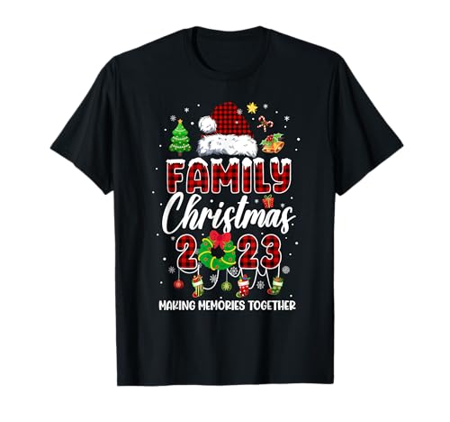 Family Christmas 2023 Matching Squad Santa Elf Funny Xmas T-Shirt