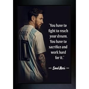 MYTHOLOGY CENTRE Lionel Messi Framed | Lionel Messi Poster | Messi Photo Frame | Messi Poster Wall Decoration Art Framed Poster (10 x 13.5 inch)-RARE COLLECTION