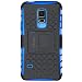 Produktbild ykooe Galaxy S5 Mini Hülle, (TPU Series) S5 Mini Dual Layer Hybrid Handyhülle Drop Resistance Handys Schutz Hülle mit Ständer für Samsung Galaxy S5 Mini (Blau)