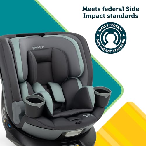 Safety 1st Turn and Go 360 ST 360 Rotating Car Seat, SafetySwivel, SecureTech Installation, All-in-One Convertible Car Seat, 3-in-1 Rear-Facing, Forward-Facing, Booster, 5-100 lbs, Siberian Caviar - image 4