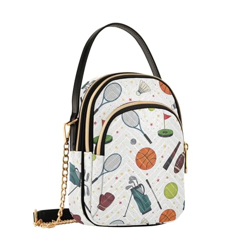 Image of MCHIVER Golf Crossbody Bag for Women Cell Phone Purse Wallet with Removable Chain Shoulder Handbag