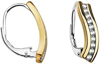 SOFIA MILANI - Women's Earrings 925 Silver - Bicolour Gold Plated Creoles - 20537