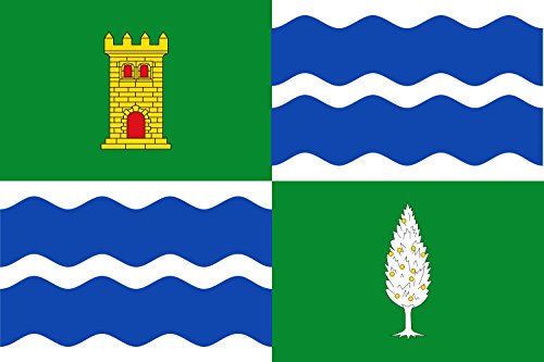 magFlags Bandera Large Mequinenza - Huesca | bandera horizontal | 1.35m² | 90x150cm