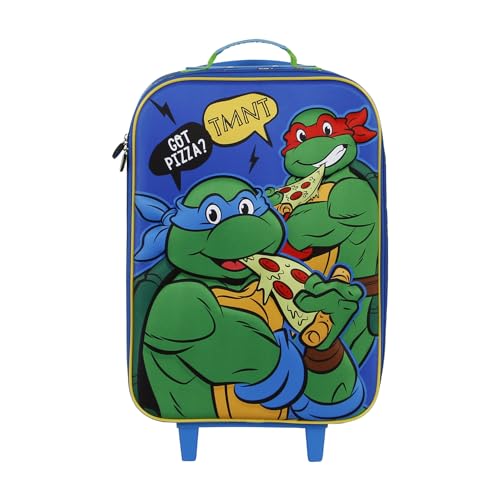Wojownicze Żółwie Ninja Mates -Miękka Walizka na Kółkach 3D, Zielona, 17 x 33 x 52 cm, Pojemność 26 L