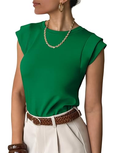 Image of ANRABESS Business Casual Tops for Womens Cap Sleeve Summer Dressy Shirts 2026 Trendy Work Office Outfits Clothing