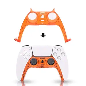 PS5 Controller Plate, PS5 Controller Accessories - Clear Orange