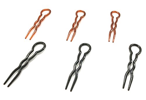 Pack of 6 Fast Hair Styling Tools U-shaped Fork Simple Fast Spiral Hair Braid Wavy Hair Fork