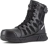 Reebok Work Floatride Energy Tactical Men's, Black, 8 Inch Side-Zip Style, Composite Toe, EH, Slip-Resistant Work Boot (9.5 W)