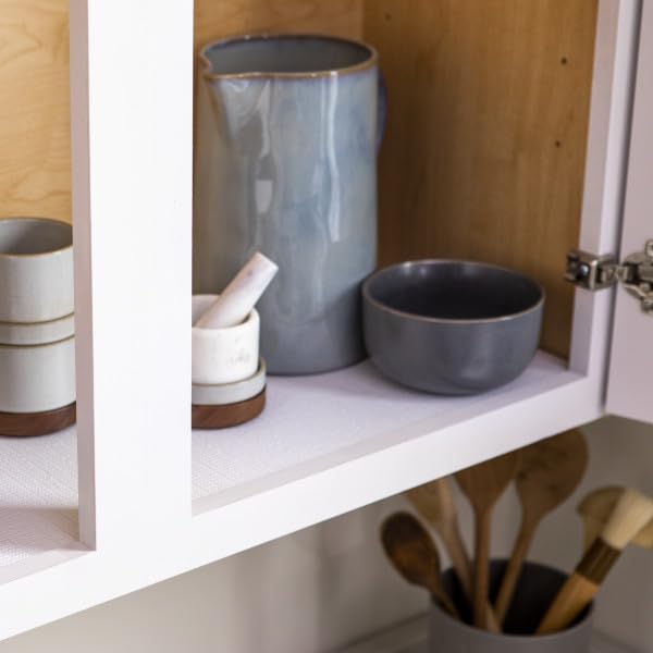 Miniatura 4 de Duck Brand Smooth Top EasyLiner - Forro no adhesivo para estantes, blanco, rollo de 12 pulgadas x 20 pies, paquete de 3