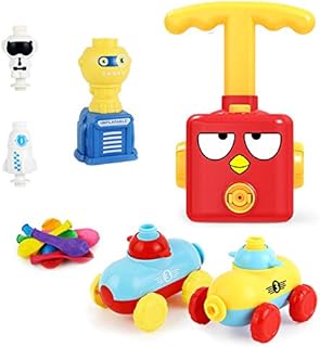 YAAVAAW Balloon Car Toy Launcher Set,Balloon Powered Launch Car, Balloon Air powered Vehicle Kit,Balloon Race Car Toy Creative Inflatable Balloon Pump Car, Balloon Toys for Kids with 16 Balloons