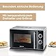 SEVERIN 2-in-1 Mikrowelle mit Grill 700 W, Grillofen mit 9 Automatikprogrammen, Mikrowelle mit Grillrost und Drehteller, silber-schwarz, MW 7771