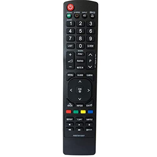 0FYCJI Reemplazo Mando a Distancia AKB72915207 Ajuste para LG Mando TV LED LCD HD 37LD450 42LD450 42LE7500 42LX6500 46LD550 46LD550UB 47LD420 47LD450   No se Requiere configuración