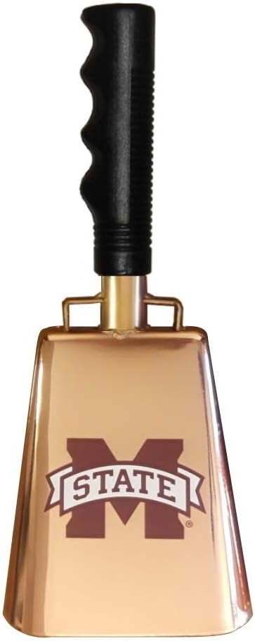 Copper Plated Mississippi State 10-inch Cowbell with M-State Logo