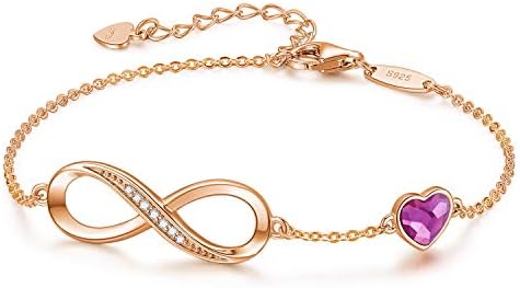 Louisa Secret Infinity Bracelets for Womens Jewellery 925 Sterling Silver Bracelet ladies Love Heart Bracelets Gifts for Her Women Wife Mum