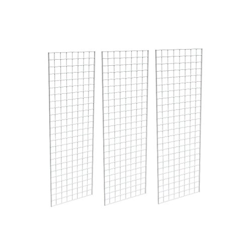2' X 6' Gridwall Panels - 3 Pcs Box - Grid Wall Display White