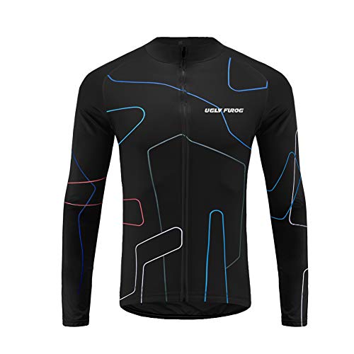 Preisvergleich Produktbild UGLY FROG Herren Winter Fahrradbekleidung Thermo Radtrikot Langarm Windundurchlässig Fahrradtrikot Tops