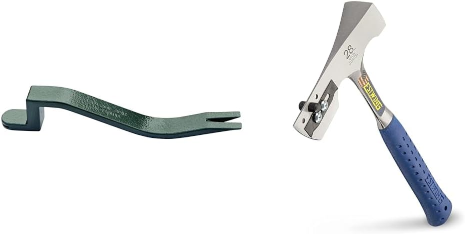 PacTool RS501 Roof Snake Shingle Remover Tool Bundle with Estwing Hammer