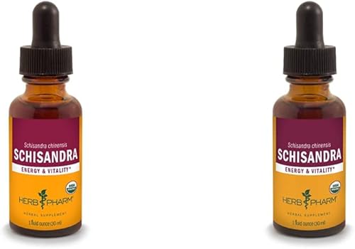 Herb Pharm Extracto líquido de bayas Schisandra orgánicas certificadas, 1 onza (paquete de 2)