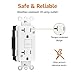 Amazon Basics Weather-Resistant GFCI Receptacle with LED Indicator, 20 Amp, White