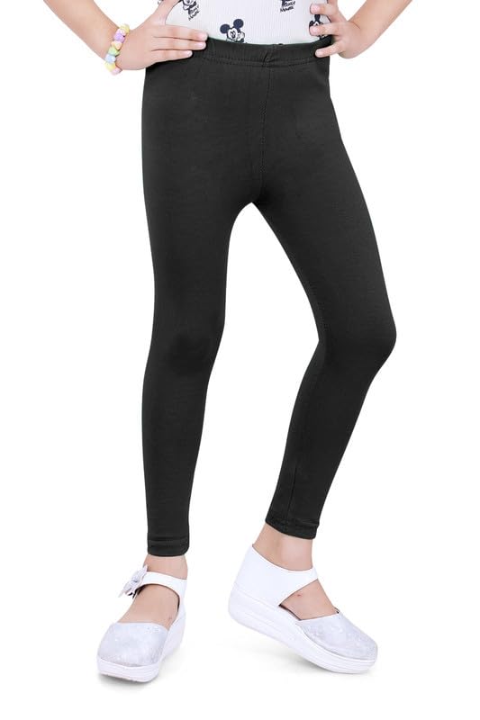 GREENTOMATOGirls Slim Fit Cotton Ankle Length Leggings